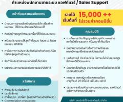 พนักงานขายระบบ ซอฟต์แวร์ / Sales Support